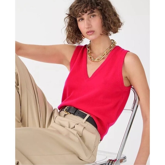 J. Crew Cashmere V-Neck Sweater Vest - Picture 2 of 9